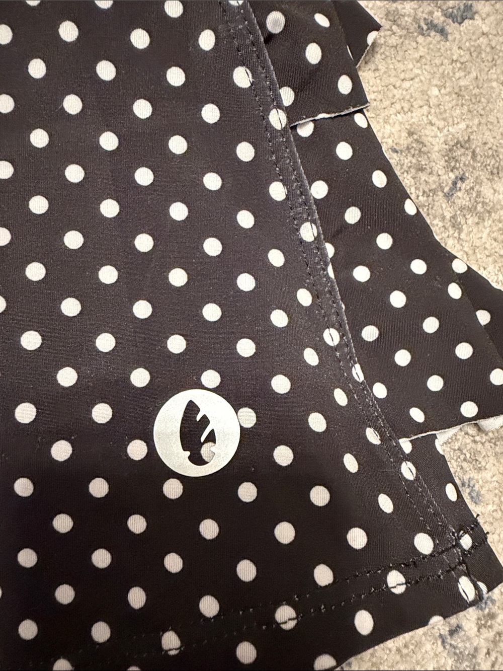 Dona Jo Polka Dot Tiered Ruffle Skort - Black/White - Picture 5 of 6